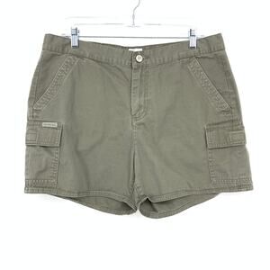 Vintage Y2K Calvin Klein Cargo Chino Shorts Womens Size US 14 34" Waist Green